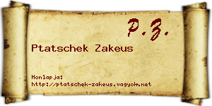 Ptatschek Zakeus névjegykártya